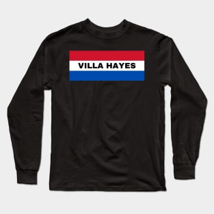 Villa Hayes City in Paraguay Flag Colors Long Sleeve T-Shirt